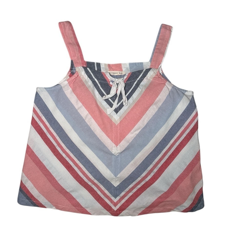 Copper Key Striped Tank Top - Picture 1 of 3